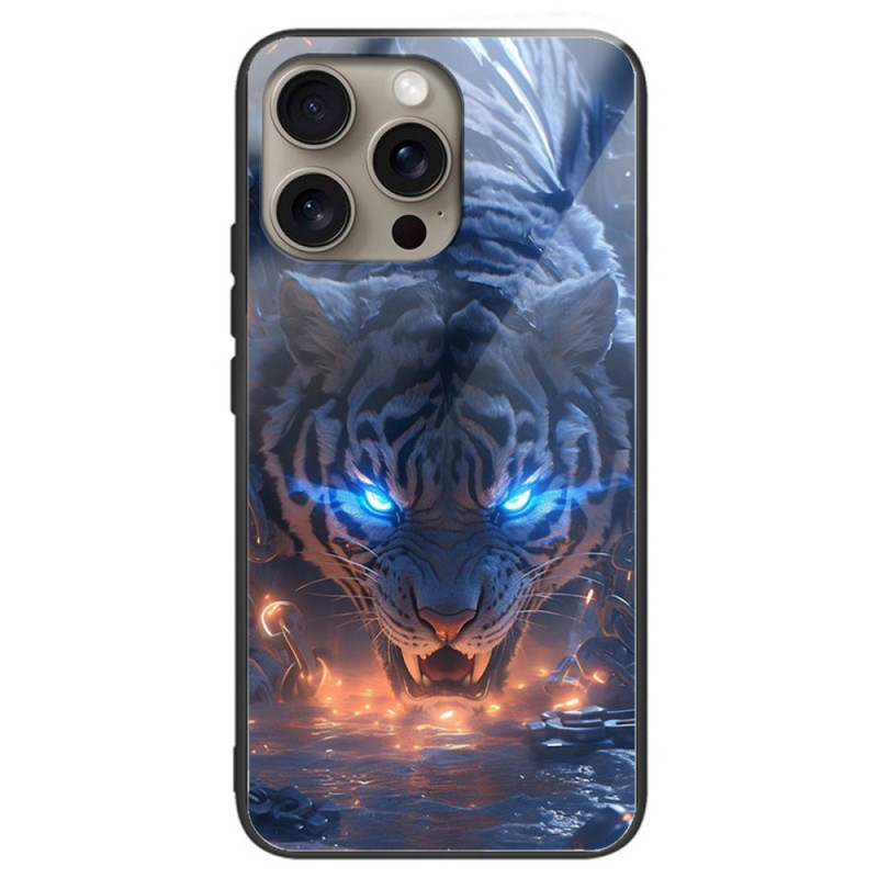 iPhone 16 Pro Max Tiger Fodral av härdat glas