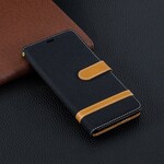 Samsung Galaxy Note 9 väska med tyg- och lädereffekt