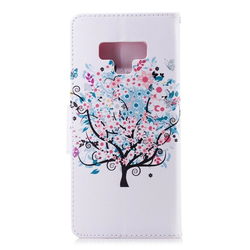 Samsung Galaxy Note 9 fodral med blommigt träd