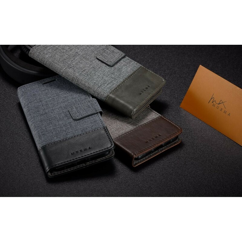 Xiaomi Redmi Note 5-fodral Muxma tyg- och lädereffekt