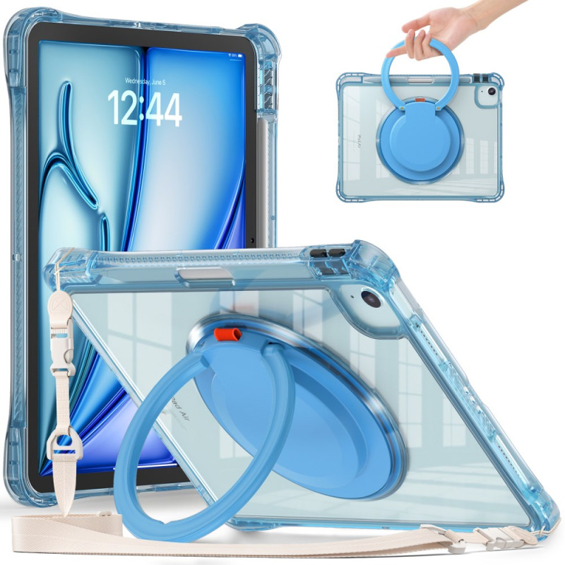 iPad Cover Air 11 (2025) (2024)/Air (2022) (2020)/Pro 11 Genomskinlig
 axelrem och stativ