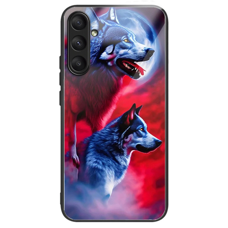 Samsung Galaxy A24 4G Fodral av härdat glas Wolves