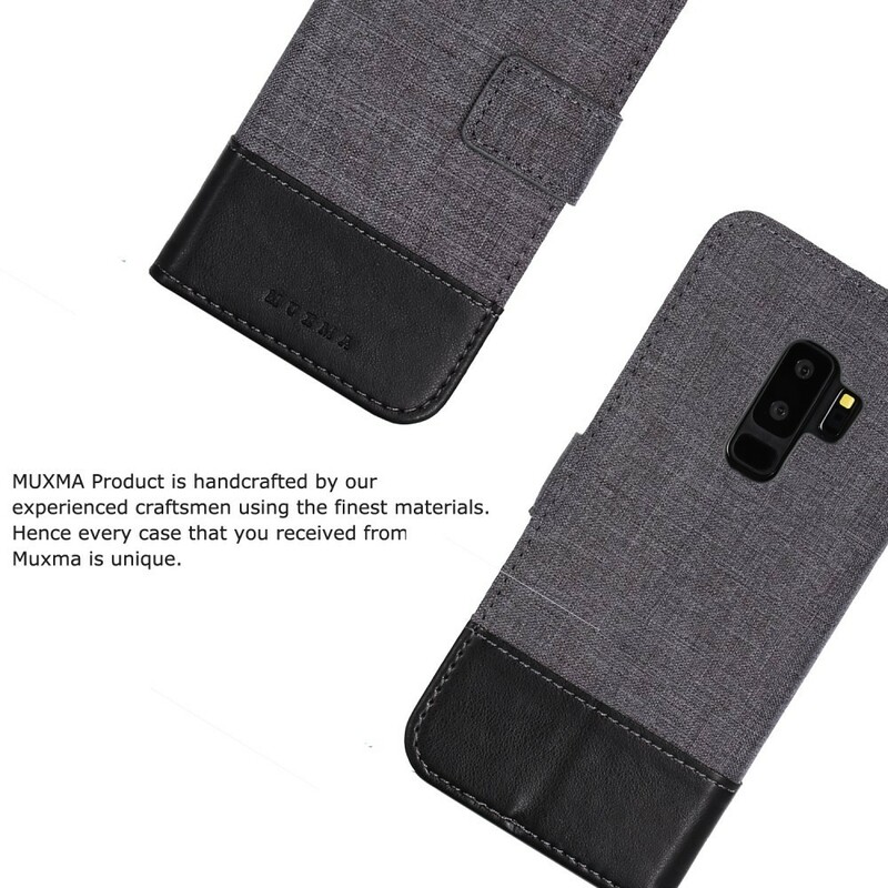 Samsung Galaxy S9 Plus fodral Muxma tyg- och lädereffekt