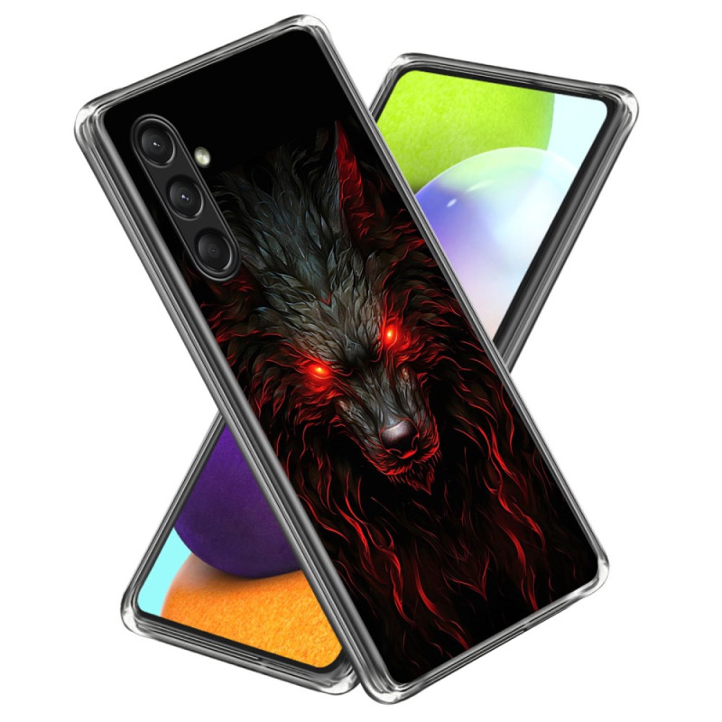 Coque Samsung Galaxy A16 Silicone Loup Rouge