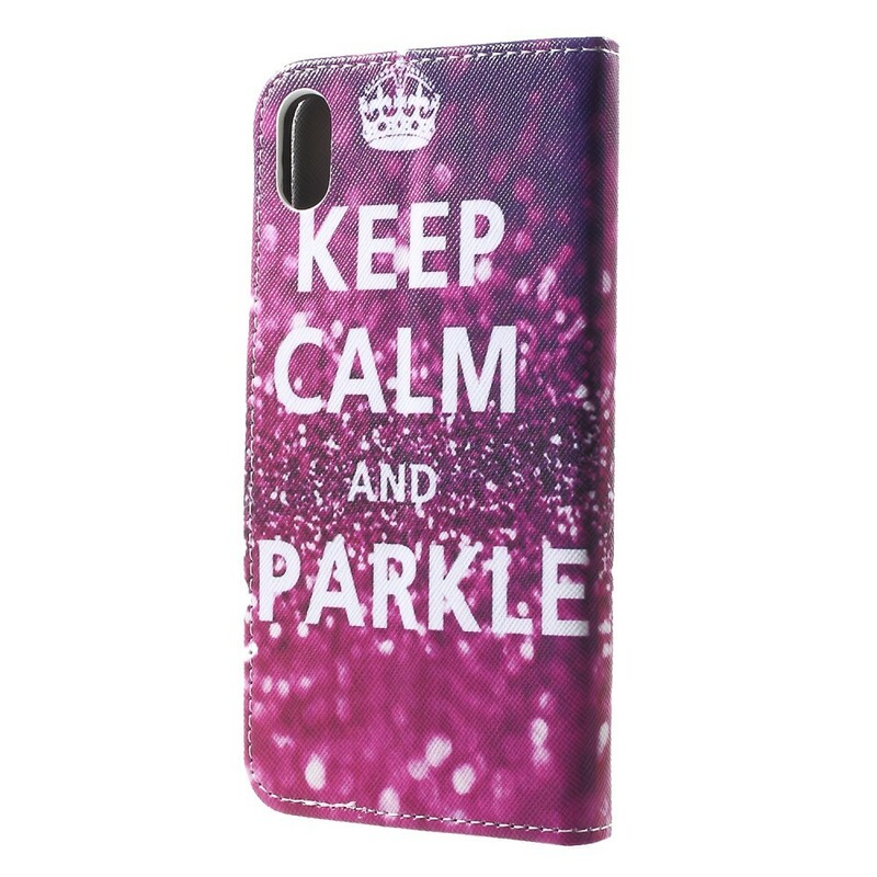 iPhone XR-fodral Keep Calm and Sparkle (Håll dig lugn och gnistra)