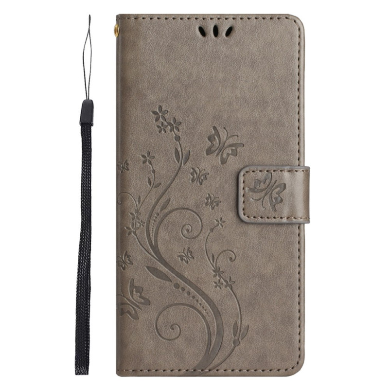 Honor 200 Smart Fjärilar och blommor Fodral med rem