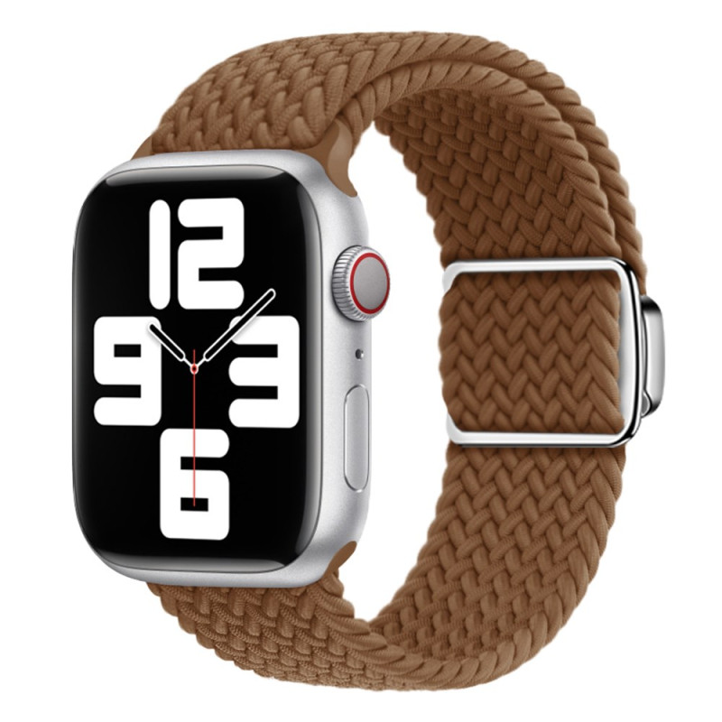 Apple Watch Band Serie 46mm till 42mm / SE / Ultra 49mm Flätad nylon enfärgad eller flerfärgad