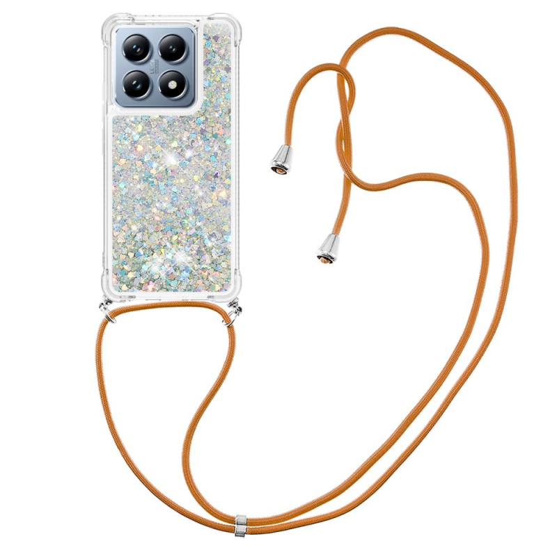 Xiaomi 14T / 14T Pro Glitterfodral med dragsko