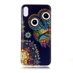 Fodral iPhone XR Owl Mandala Fluorescent