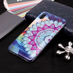 iPhone XR-väska Mandala färgad fluorescerande