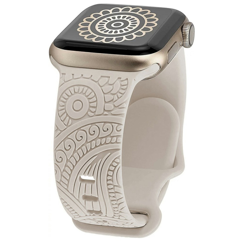 Apple Watch Band Serie 42mm till 38mm / Serie SE Silikon med tryck