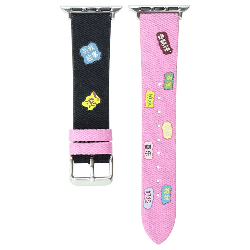 Apple Watch Band Serie 42mm till 38mm / SE Serie Fun Canvas