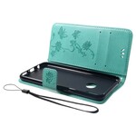 Väska Huawei P Smart Plus Fjärilar och blommor med band