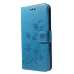 Väska Huawei P Smart Plus Fjärilar och blommor med band
