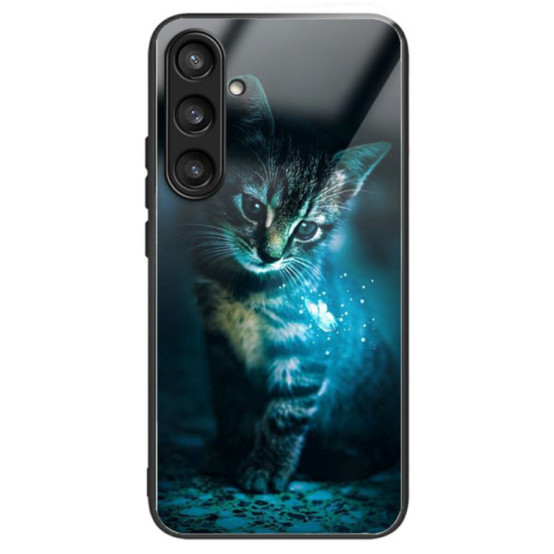 Samsung Galaxy S25 Plus 5G Fodral av härdat glas Katt