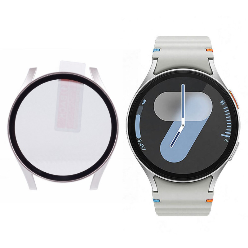 Samsung Galaxy Watch7 44 mm fodral med skyddsfilm av härdat glas