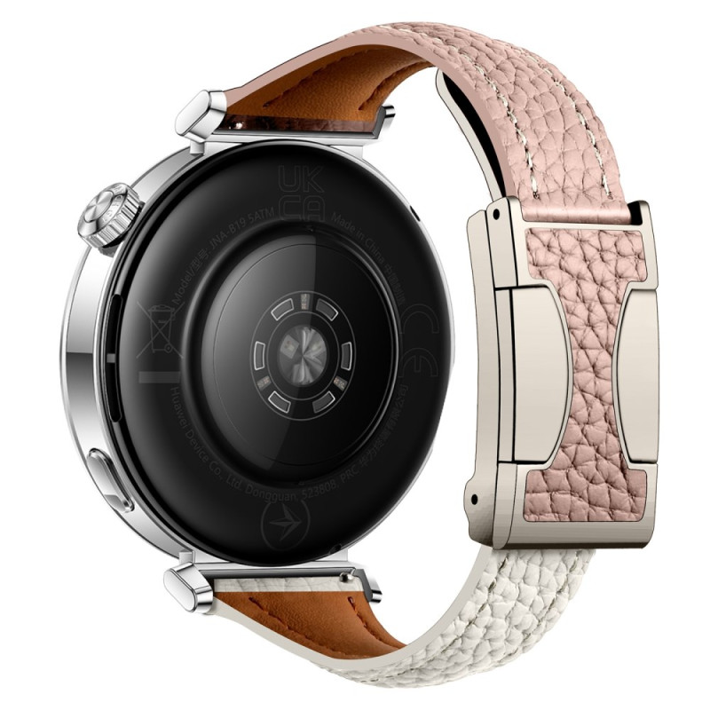 Samsung Galaxy Watch7/6/5/4/3/2 / FE / Classic / Active / Gear Armband Äkta Lychee Läder