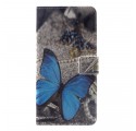 Fodral Huawei Mate 20 Pro Butterfly Blue