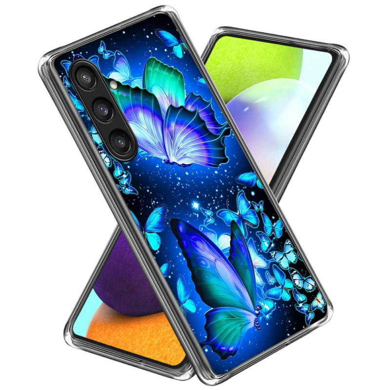 Samsung Galaxy A26 5G Luminous Blue Butterflies Fodral