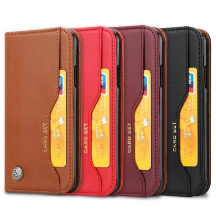 Flip Cover iPhone XS Leatherette Card Case