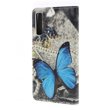 Samsung Galaxy A7 Butterfly SkalBlå