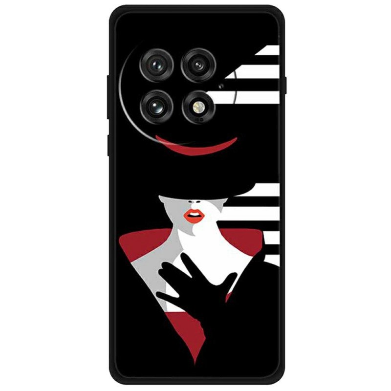 Coque OnePlus 13 Dame au Chapeau Noir