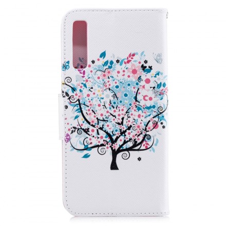 Samsung Galaxy A7 Väska med blommigt träd