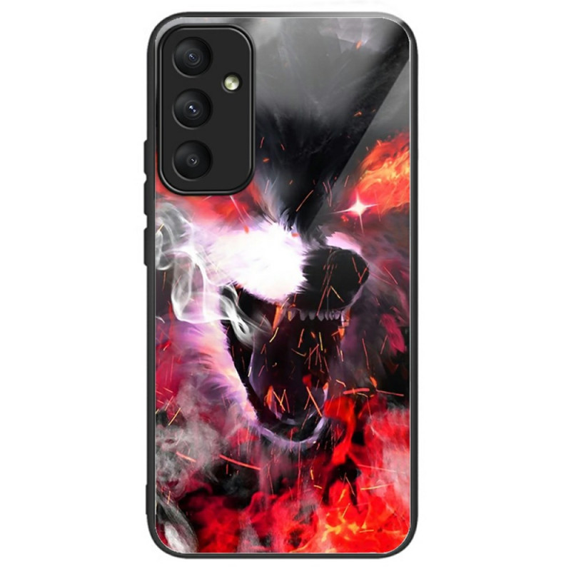 Samsung Galaxy A36 5G Skyddsfodral av härdat glas, Fire Wolf