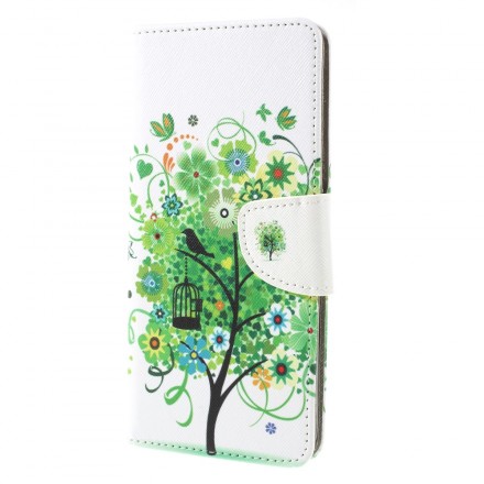 Samsung Galaxy A9 blomma trädfodral