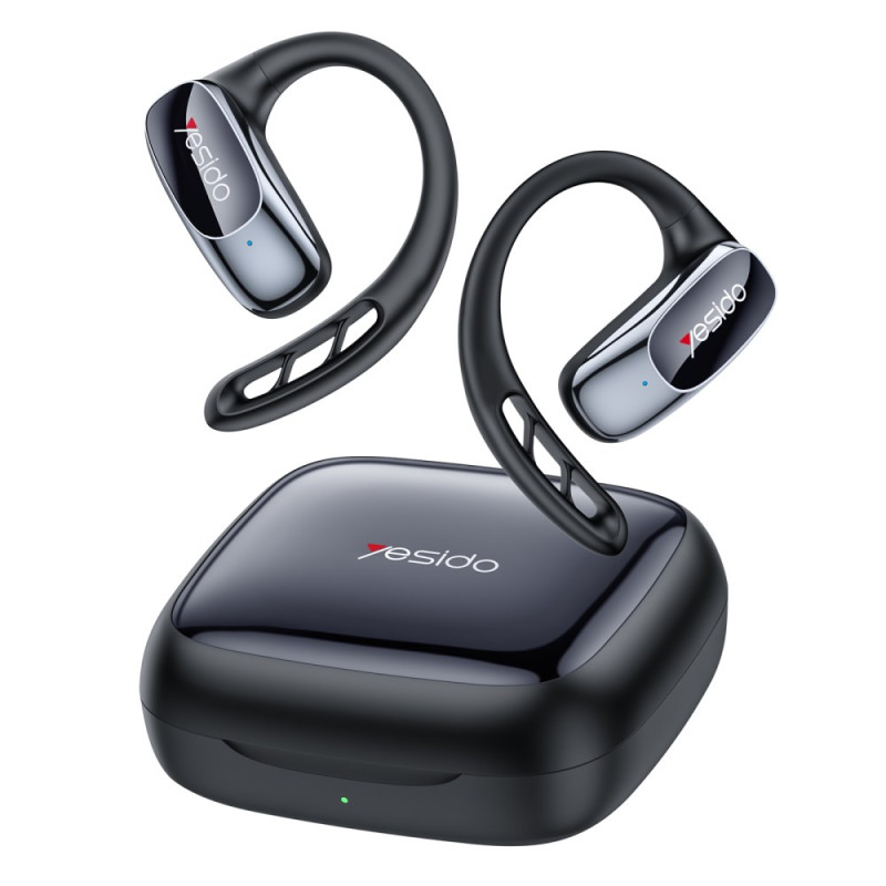 YESIDO trådlöst Bluetooth-headset med öronkrokar med minne