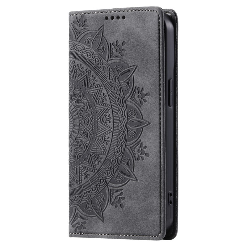 Flip Cover Honor 400 Lite Effet Daim Mandala