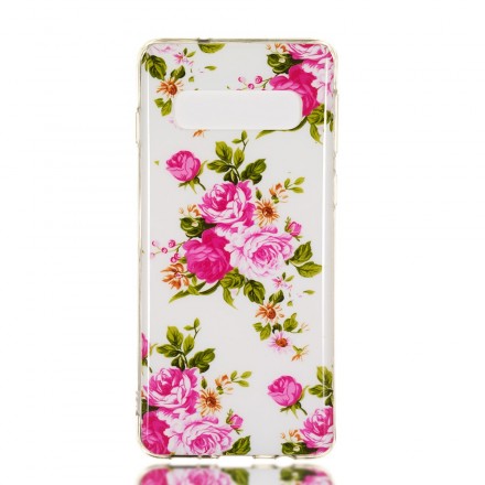 Samsung Galaxy S10 fodral Liberty Flowers Fluorescent