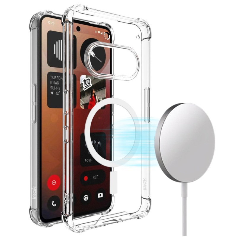 Genomskinlig
stötsäkert fodral för Nothing Phone (3a) Kompatibel MagSafe Genomskinlig