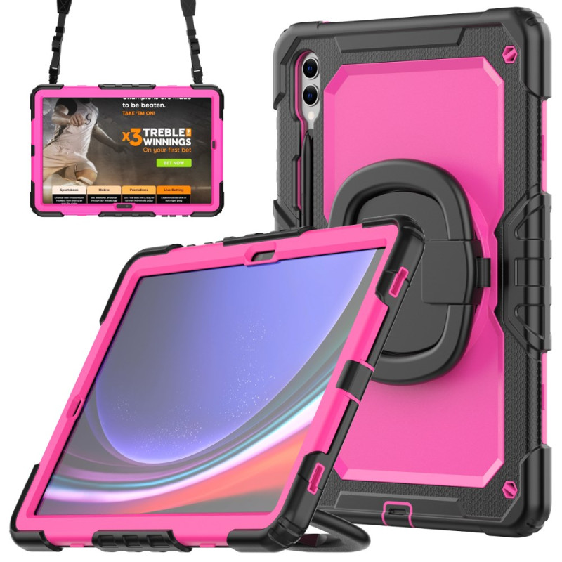 Samsung Galaxy Tab S10 Plus / S9 Plus ultraresistent skyddsfodral med pennhållare och axelrem