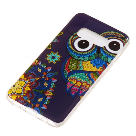 Samsung Galaxy S10 Lite fodral Owl Mandala Fluorescent
