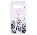 Samsung Galaxy S10 Plus genomskinligt fodral Black Dandelion