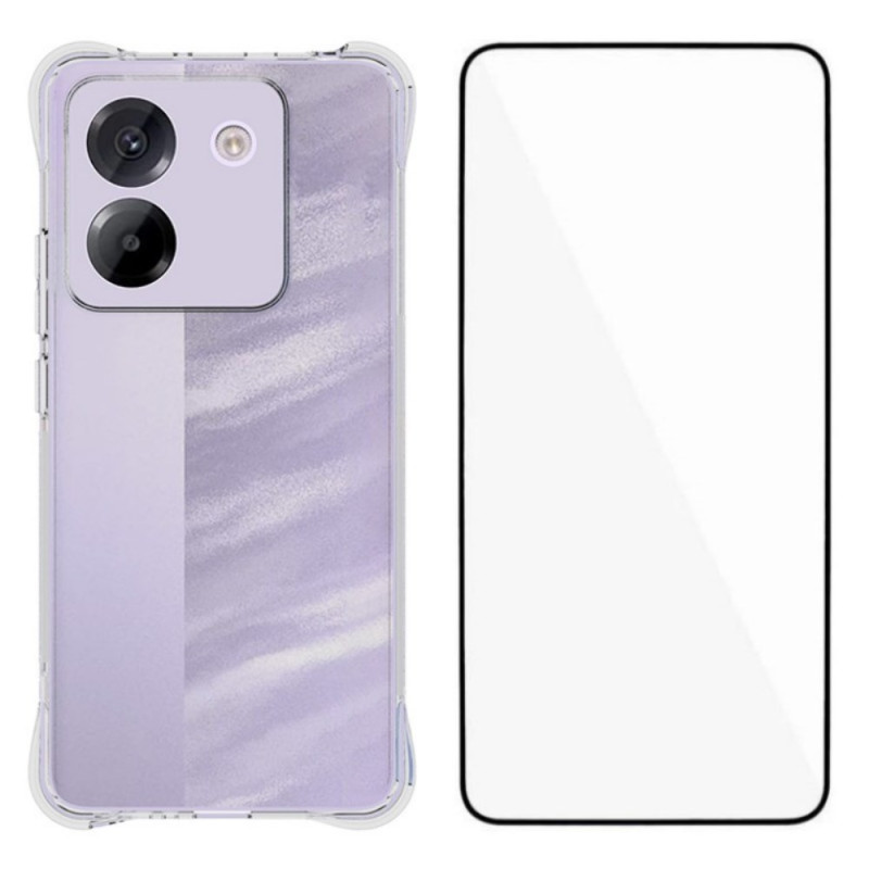 Poco M7 Pro 5G Genomskinlig
fodral med skärmskydd av härdat glas