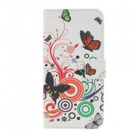 Samsung Galaxy S10 Plus fodral Fjärilar och blommor