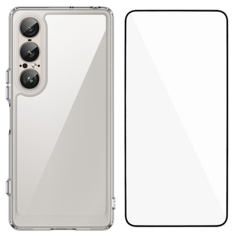 Sony Xperia 1 VII Hårt skal med skärmskydd av härdat glas WANLONFENG
