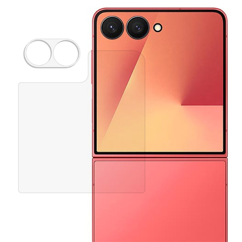 Skydd i härdat glas för Samsung Galaxy Z Flip 7 yttre skärm och lins
