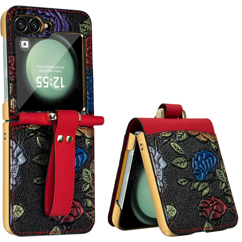 Samsung Galaxy Z Flip 7 FE fodral / Z Flip 6 axelrem Floral Design