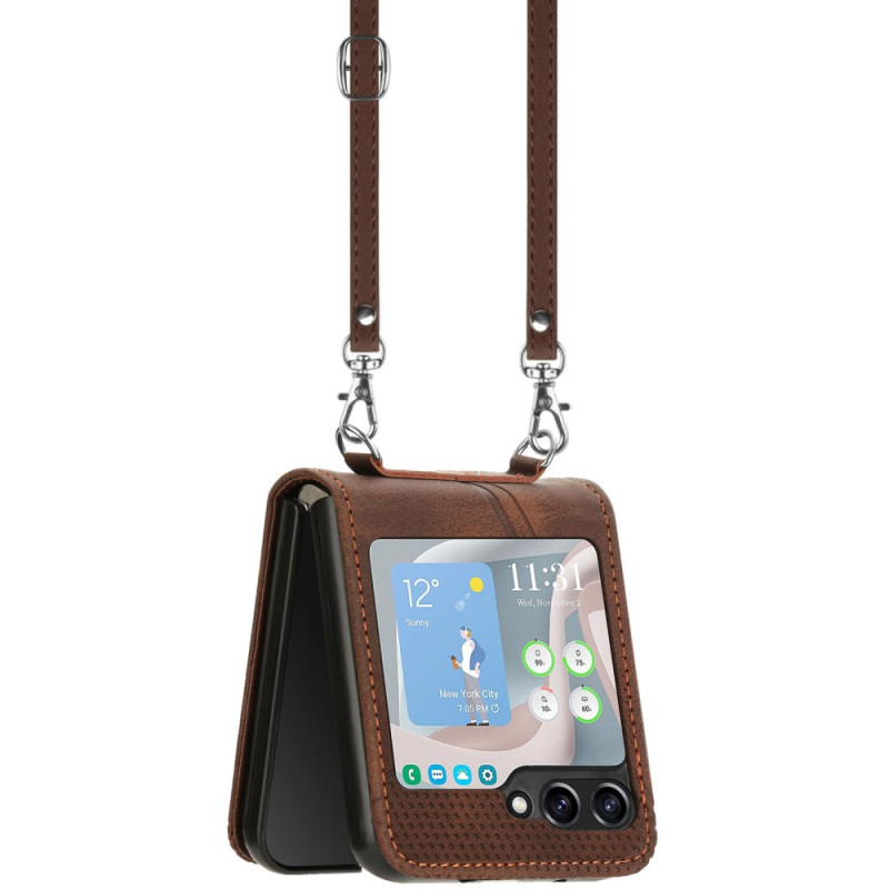 Samsung Galaxy Z Flip 7 FE / Z Flip 6 Geometry Fodral med axelrem