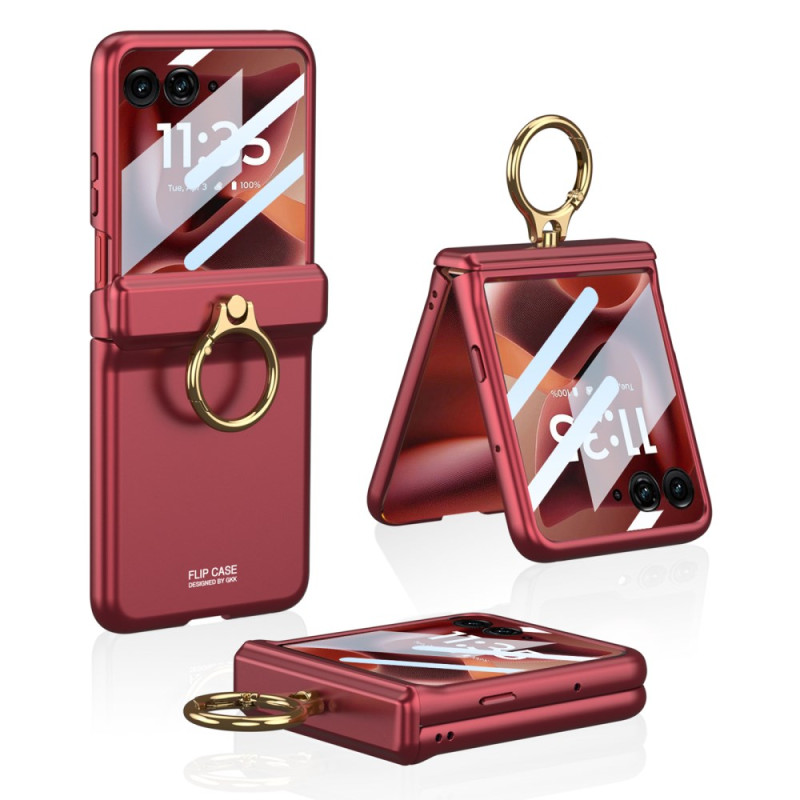 Fodral Motorola Razr 60 Ultra Läder Effekt Ring-Support