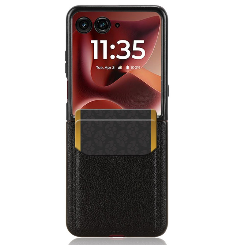 Omslag Motorola Razr 60 Ultra 5G Läder Effekt Kortfodral