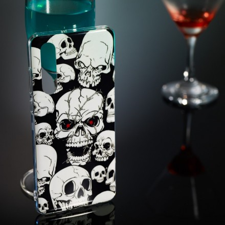 Huawei P30 Caution Fluorescent Skulls Case