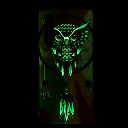 Huawei P30 Dreamcatcher Cover Owl Fluorescent