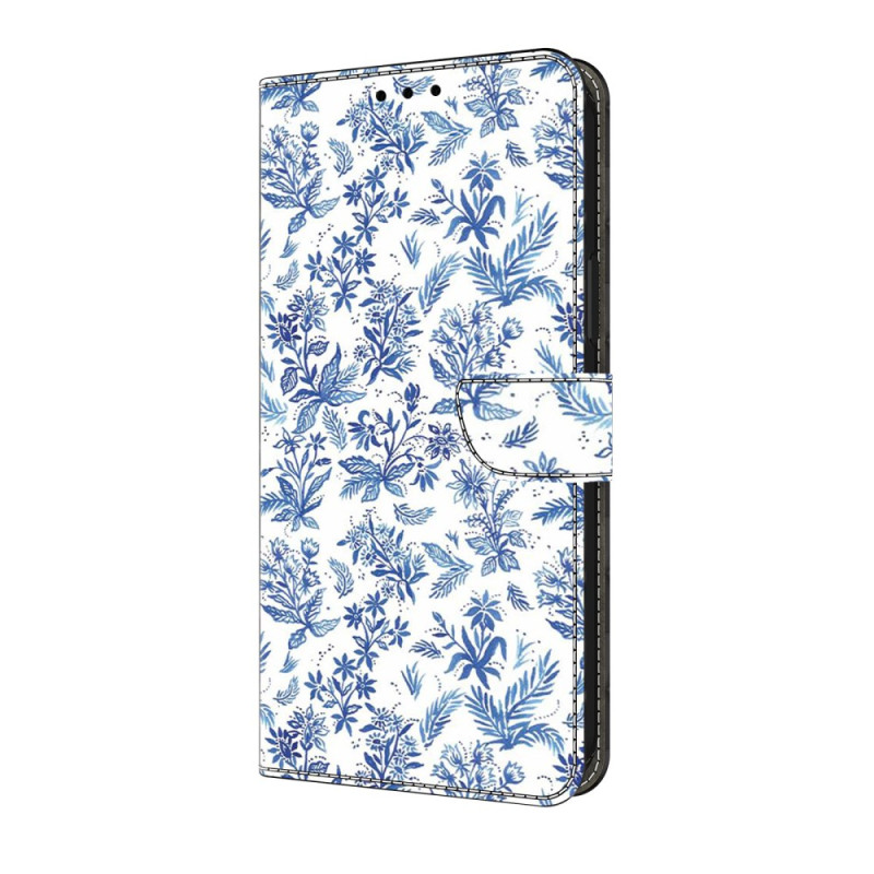 Samsung Galaxy S25 FE Fodral Blå blommor