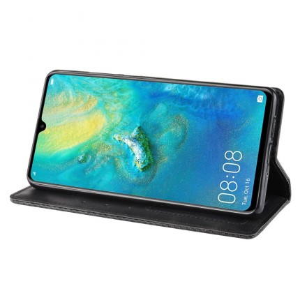 Flip Cover Huawei P30 Pro läder effekt Vintage stilfullt