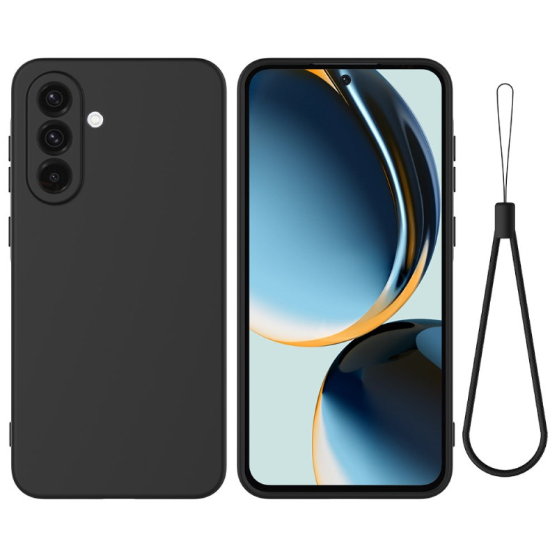 Samsung Galaxy A17 5G Silikonfodral med flytande silikon och rem
