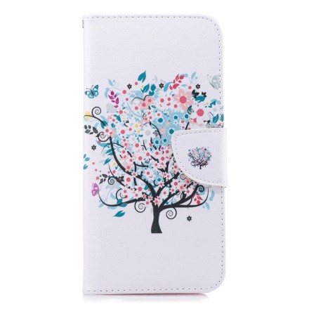 Samsung Galaxy J4 Plus fodral med blommigt träd